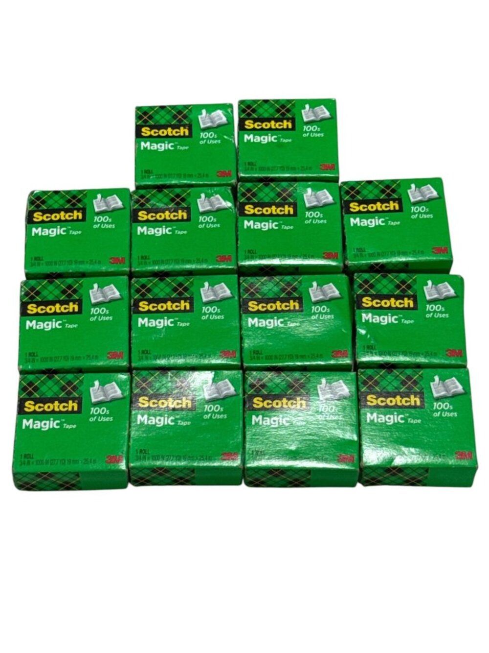 Scotch Magic Tape 1 Roll 3/4 In x 1000 In (14-Pack) 19mm x 25.4m Clear Invisible